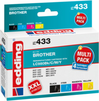 EDD-433 Brother LC980BK/C/M/Y Multipack 4 - BK/C/M/Y - 1x 14 ml + 3x 9 ml