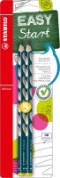 Ergonomischer Dreikant-Bleistift STABILO® EASYgraph, HB, petrol, Blisterkarte mit 2 Stiften