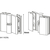 Skizze zu Duschtürband 8411N HS 180° Glas-Glas, rechts, Zamak verchromt poliert
