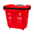Koszyk na kółkach 34 L | czerwony, zbliżony do RAL 3020 czarny
