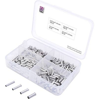 ASSORTIMENT DEMBOUTS SIMPLES TRU COMPONENTS 0.75 MM² X 8 MM NON ISOLÉ ARGENT 300 PC(S) T1903C022