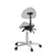 Hocker / Drehhocker / Arbeitsstuhl / Sattel TOP WORK 20 Kunstleder grau hjh OFFICE