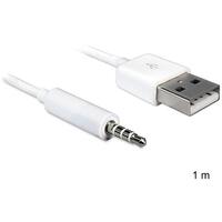 DELOCK Ipod Shuffle Kabel 3,5mm Klinke -> USB A St/St 1.00m