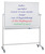 Whiteboard Mobil mit Drehfunktion Emaille Antimikrobiell, 1500 x 1000 mm, weiß
