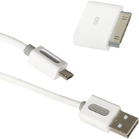 ICIDU Micro USB Adapter White USB cable 1 m USB 2.0 USB A Micro-USB B