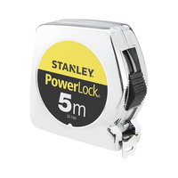 Stanley Powerlock rolmaat 5 m Koolstofstaal Zwart, Roestvrijstaal, Geel
