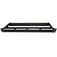 Videk Cat5e UTP 1u 24 Port RJ45 Patch Panel Black