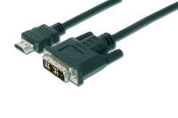 Ednet 84473 adaptador de cable de vídeo 2 m HDMI DVI-A Negro