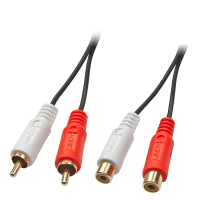 Lindy 35673 audio kábel 5 M 2 x RCA Fekete, Vörös, Fehér
