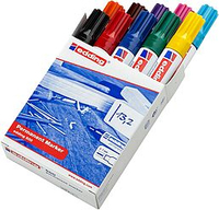 Edding 500 Permanent-Marker Meißel Schwarz, Blau, Braun, Grün, Hellblau, Orange, Pink, Rot, Violett, Gelb