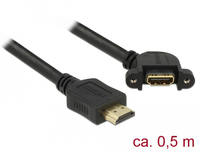 DeLOCK 85467 HDMI kabel 0,5 m HDMI Type A (Standaard) Zwart
