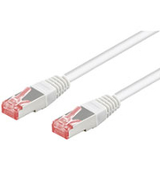 Goobay RJ45 CAT 6 Network cable, Bulk Shielded, 10m Netzwerkkabel Weiß