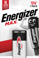 Energizer Max – 9V Batterie à usage unique Alcaline
