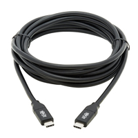 Tripp Lite U040-C3M-C-5A Cable USB-C (M/M) - USB 2.0, Especificación de 5A, Certificado USB-IF, Compatible con Thunderbolt 3, 3 m