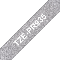 Brother TZe-PR935 ruban d'étiquette blanc sur argent premium - 12mm