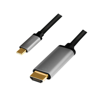 LogiLink CUA0101 changeur de genre de câble USB 3.2 Gen1 Type-C HDMI-A Noir, Gris