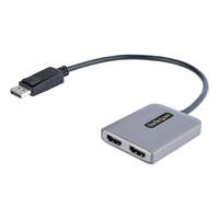 StarTech.com DP to Dual HDMI MST HUB - Dual HDMI 4K 60Hz - DisplayPort Multi Monitor Adapter with 1ft / 30cm cable - DP 1.4 Multi Stream Transport Hub, DSC | HBR3 - DP to HDMI S...