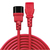 Lindy 30478 cable de transmisión Rojo 2 m C14 acoplador C13 acoplador
