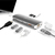 j5create JCD383 USB-C™ 9-in-1 Multi Adapter, Silver and White