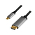 LogiLink CUA0101 tussenstuk voor kabels USB 3.2 Gen1 Type-C HDMI-A Zwart, Grijs