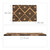 Relaxdays Fußmatte Kokos, geometrisches Muster, 60x40 cm, rutschfest, wasserfest, Türmatte innen & außen, natur/schwarz