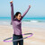 Relaxdays Hula Hoop Reifen, 95cm Ø, Fitnessreifen für Erwachsene, Massagenoppen, zum Abnehmen, Bauchtraining, lila/grau