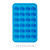 Relaxdays Eiswürfelform mit Deckel, 4er Set, Diamantform, je 24 Mulden, Silikon, Eiswürfelschale, blau/transparent