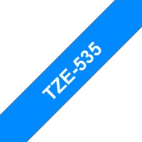BROTHER szalag TZe-535, Kék alapon Fehér, Laminált, 12mm 0.47", 8 méter