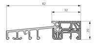 Artikeldetailsicht GU GRETSCH-UNITAS GU GRETSCH-UNITAS Systembodenschwelle 82 X 20 mm EV1/grau Gealan 8000