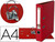 Archivador de Palanca Liderpapel A4 Documenta Forrado Pvc con Rado Lomo 52Mm Rojo Compresor Metalico