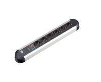 PRIMO 6xCEE7/3 OVP power 2m CEE7/7 PRIMO, 6 AC outlet(s), Indoor, Type F, Aluminium, Black, Over voltage, 474 mm Steckdosenleisten