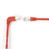 CAT6 90 DWN TO STR SHLD PATCH , CABLE RED 3FT ,