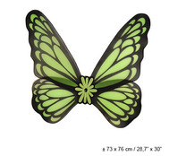ailes de papillon fluo vert 76cm