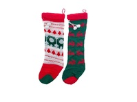 chaussette de noêl 2 pompons mix 60cm