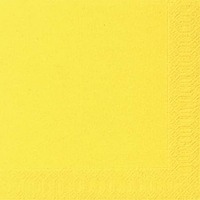 Serviette Zelltuch gelb / 3lagig 33 cm, 20 Stück DUNI 104059