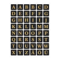 Buchstabenetikett A-Z, 13x13mm, 96 Stück, schwarz HERMA 4130