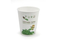 PURO Ripple Drinkbeker, Karton, 180 ml, Wit (doos 500 stuks)