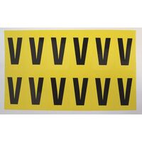 Self-adhesive numbers and letters - Letter V