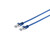 Netzwerkkabel-RJ45 Patchkabel-Flachkabel, Flat U/FTP m. CAT 7 Rohkabel, slim, blau 0,5m