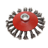 Faithfull 12100101500 Conical Wire Brush 100mm M10x1.5 Bore, 0.50mm Wire