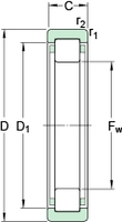 SKF RNU1009ECP CYLINDRICAL ROLLER