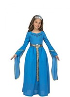 Disfraz de Princesa Medieval Azul para niña 5-6A