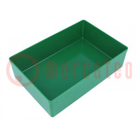 Boîte; polystyrène; vert; 108x162x45mm; EuroPlus Insert 45