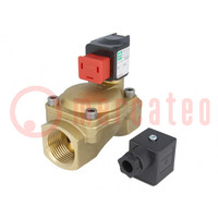 Electromagnetic valve; 0.1÷16bar; brass; NBR rubber; IP65; 230VAC