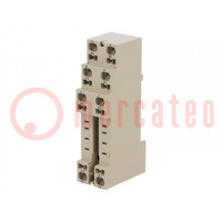 Socket; PIN: 8; for DIN rail mounting; MY2