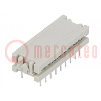 IDC transition; PIN: 18; DIL 7,62mm; IDC,THT; for ribbon cable