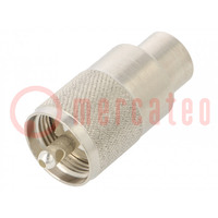 Conector: UHF (PL-259); enchufe; macho; recto; RG213; PTFE