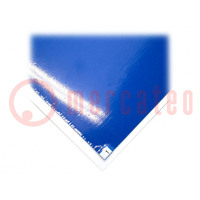 OSH: contamination control mat; Thk: 6.5mm; blue; W: 0.65m; L: 0.8m