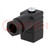 Connector: valve connector; plug; form C; 8mm; female; PIN: 3; 6A