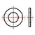 Rondella; rotonda; M2; D=5mm; h=0,3mm; acciaio inox A2; DIN 125A